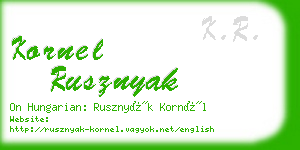 kornel rusznyak business card